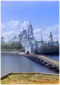 Вид монастыря преп. Нила Столобенского, озеро Селигер, 1910!