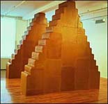 Wolfgang Laib, Nowhere - Everywhere, 1998, beenwax, wood386 x 373 x 75 cm Courtesy Sperone Westwater